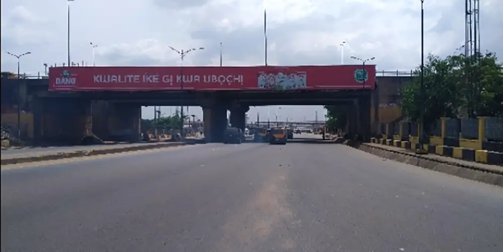 Bridge Panel - Onitsha-Asaba Expsway By Upper Iweka Flyover Facing Traffic From Enugu