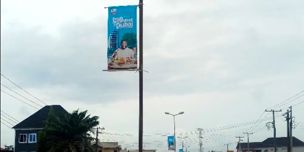 Lamp Poles billboard - Langbasa, Badore Road Ajah