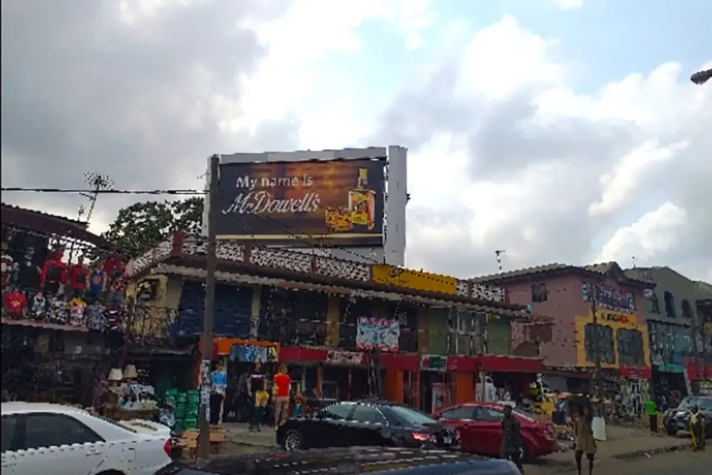 Rooftop billboard - Awolowo Way, Ikeja, Towards Computer Village