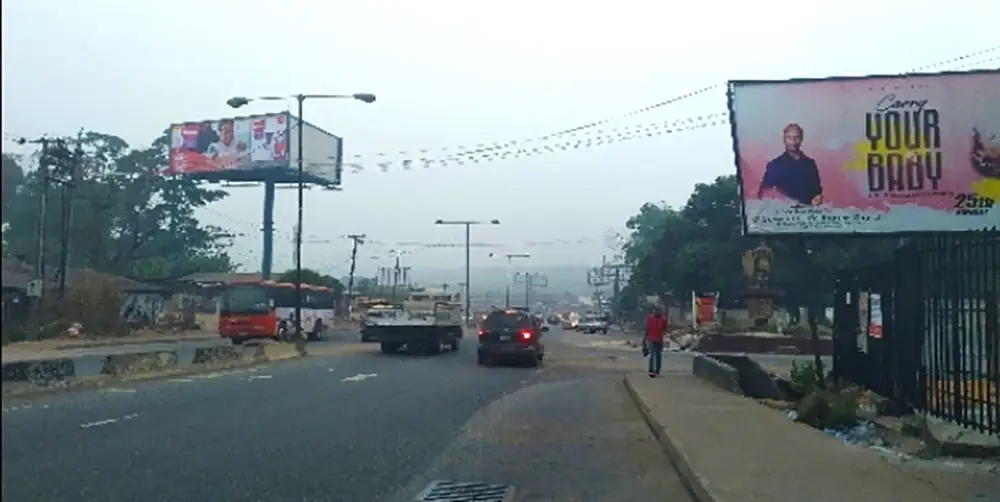 Unipole billboard - Along Ikpoba Slope