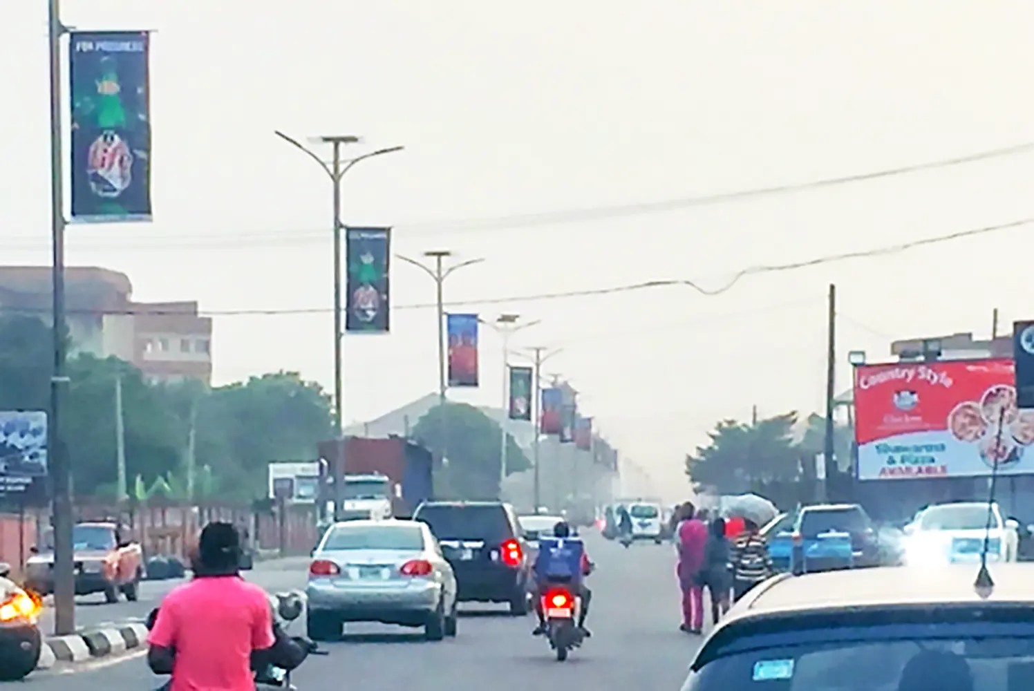 Lamp Poles billboard - Onitsha - Owerri Road