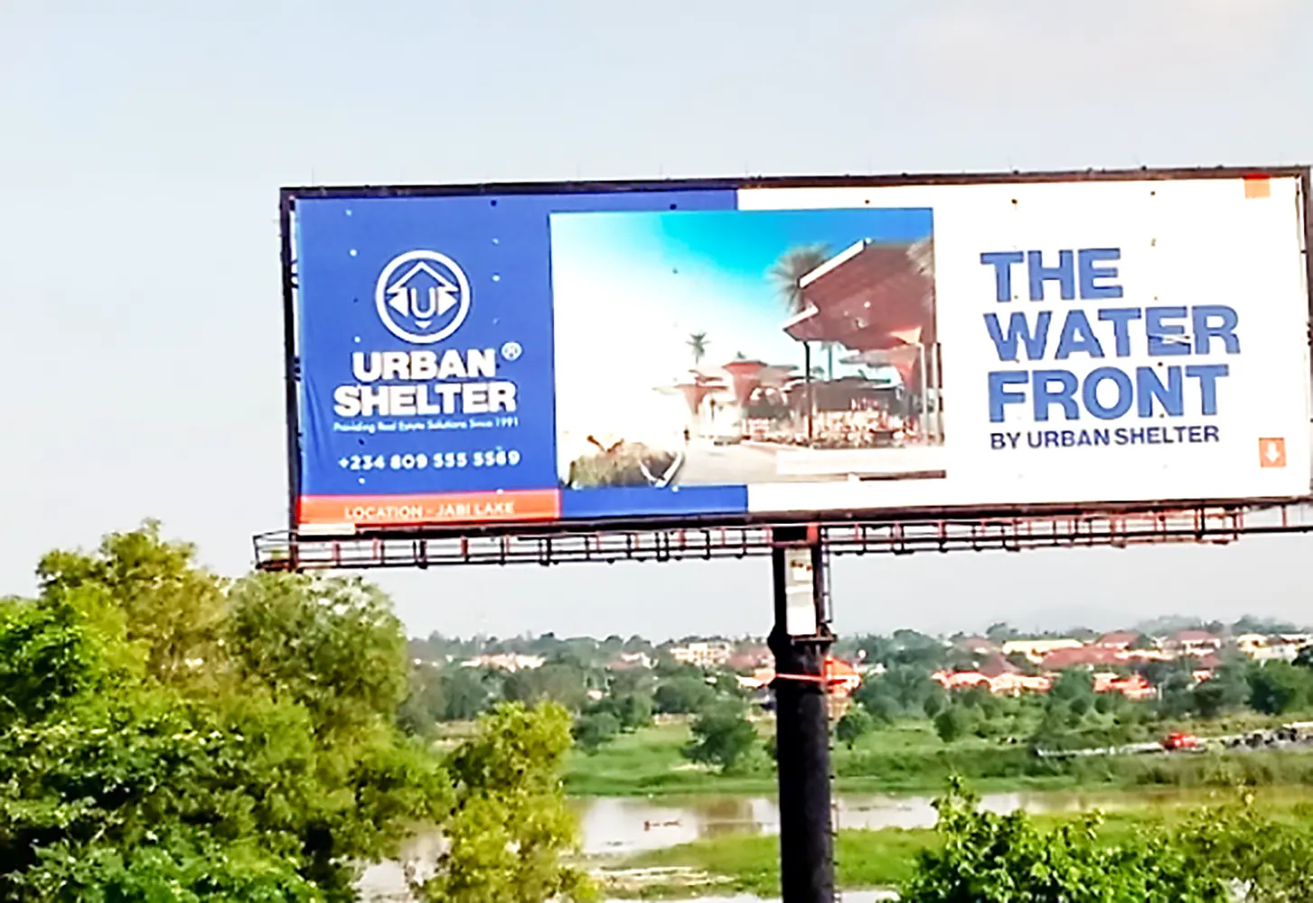 Unipole billboard - Shehu Musa Yar Adua Way Facing Traffic