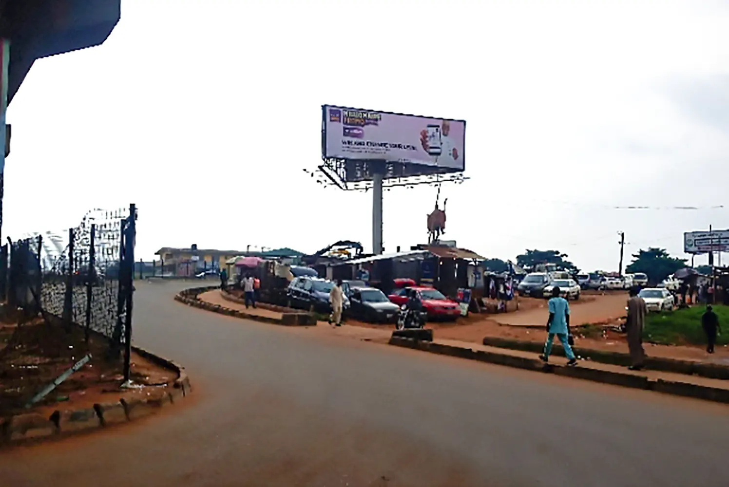 Unipole billboard - Unipole At The Ijebu Ode Roundabout On